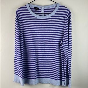 Talbots Striped Lambswool Sweater Size LP
